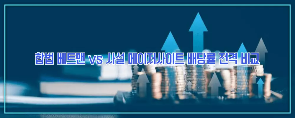 합법 베트맨 vs 사설 메이저사이트 배당률 전격 비교